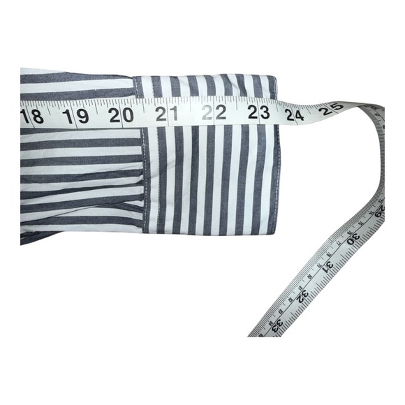 BANANA REPUBLIC Women's Medium Button-Up Shirt Grey / White - Picture 10 of 13